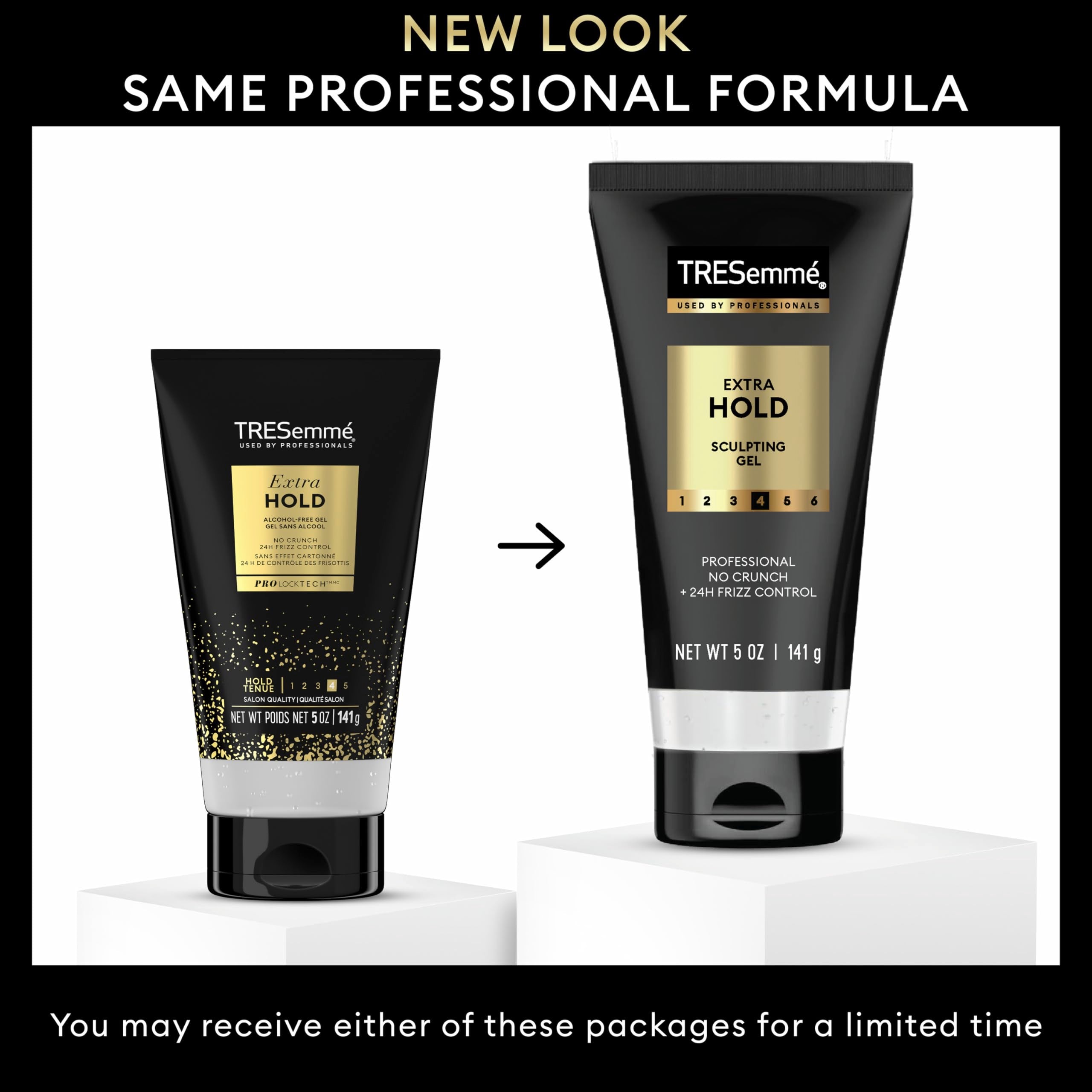 TRESemmé Alcohol-Free Gel Extra Hold for 24H Frizz Control, with Pro Lock Technology, 5 oz